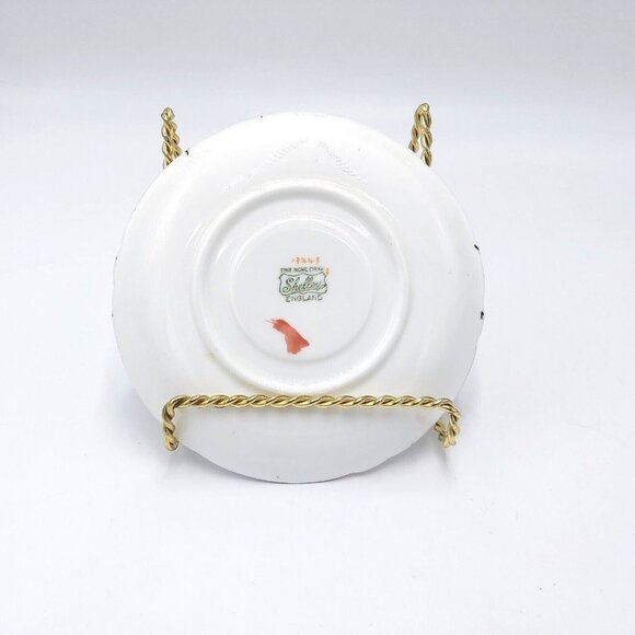 Shelly Dainty Tea Cup and Saucer -Roses and Forget-me-nots-Pattern 13249 UK - Picture 6 of 7